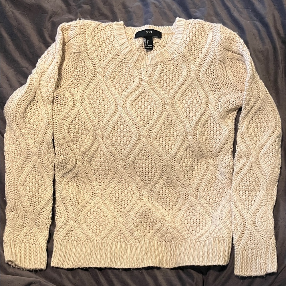 Forever 21 Beige Knit Sweater